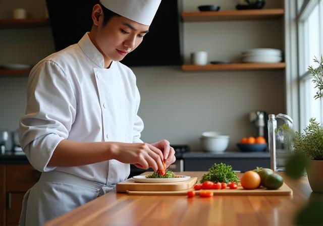 お客様のキッチンで料理を振る舞う出張シェフ